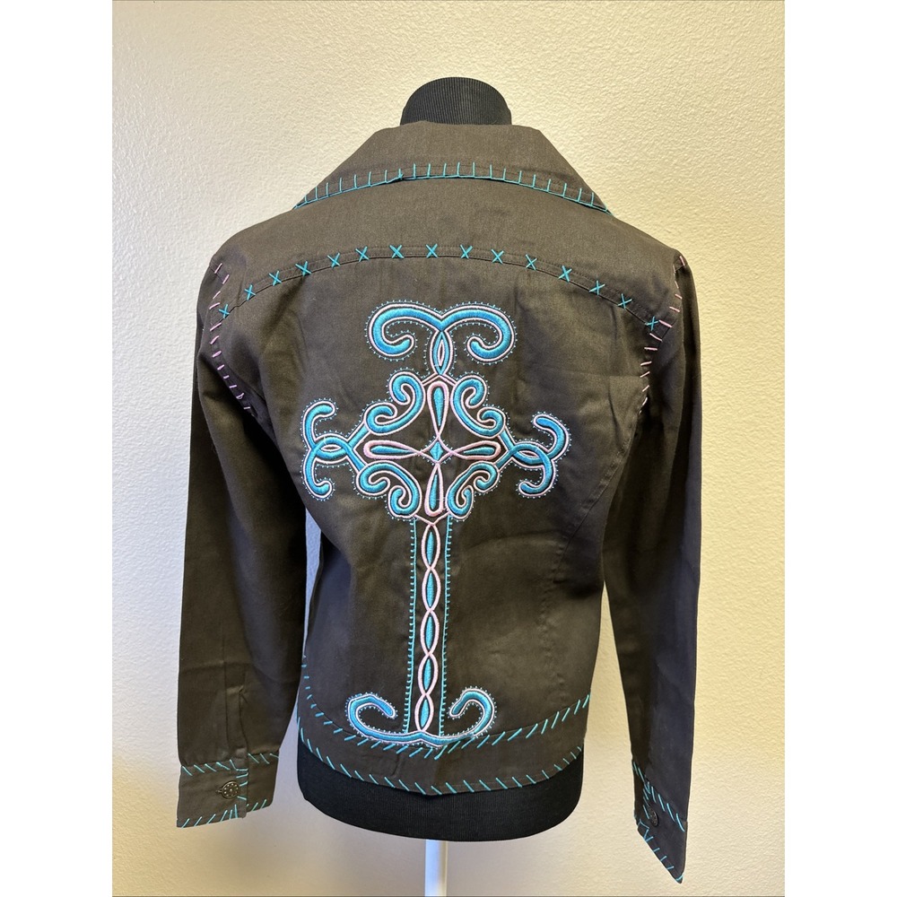 NWT Cattleac Ranch Small Embroidered South Western Jacket Boho Chic Bohemian